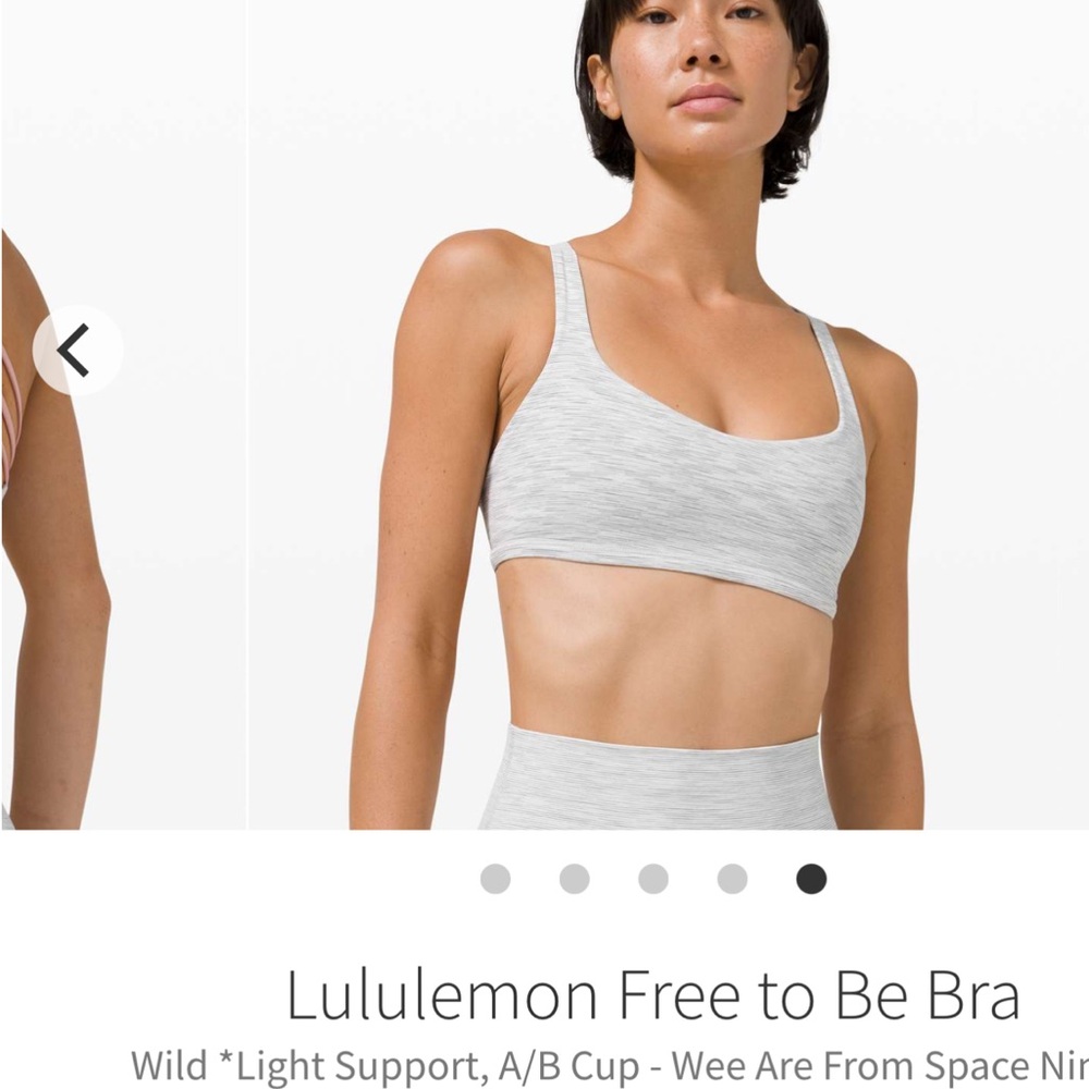 lululemon athletica Free to Be - Women's Gray Sports Bra - Size 8